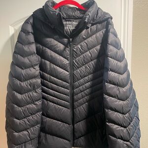 London Fog Black packable Puffer Jacket XXL